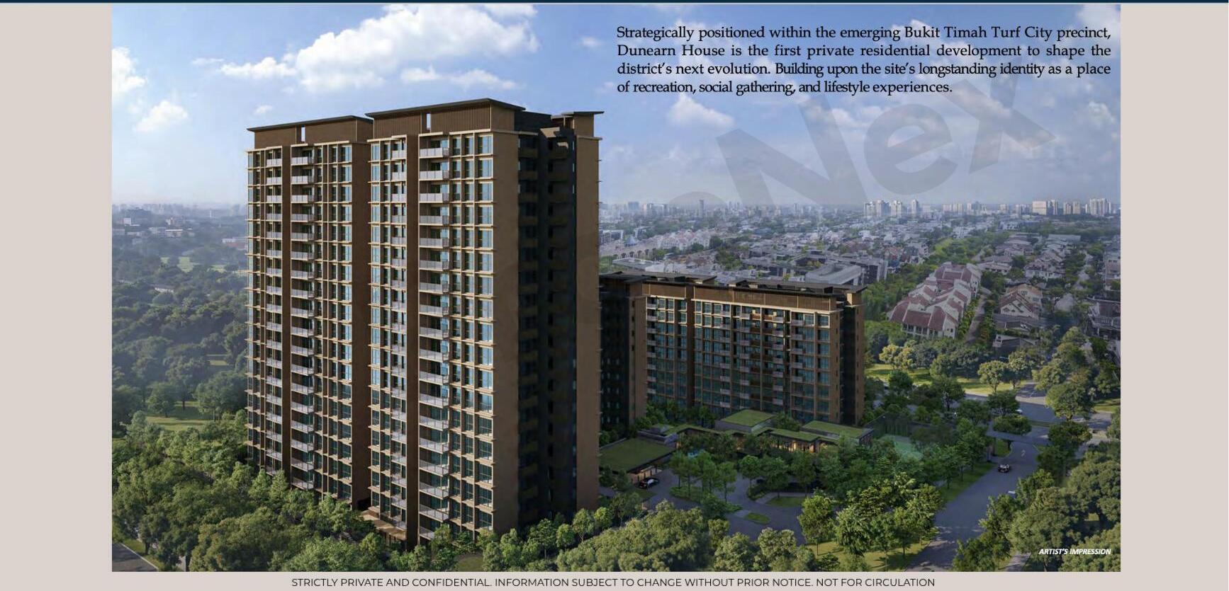 Meet Dunearn House — the 19-storey and 10-storey blocks in Bukit Timah Turf City context