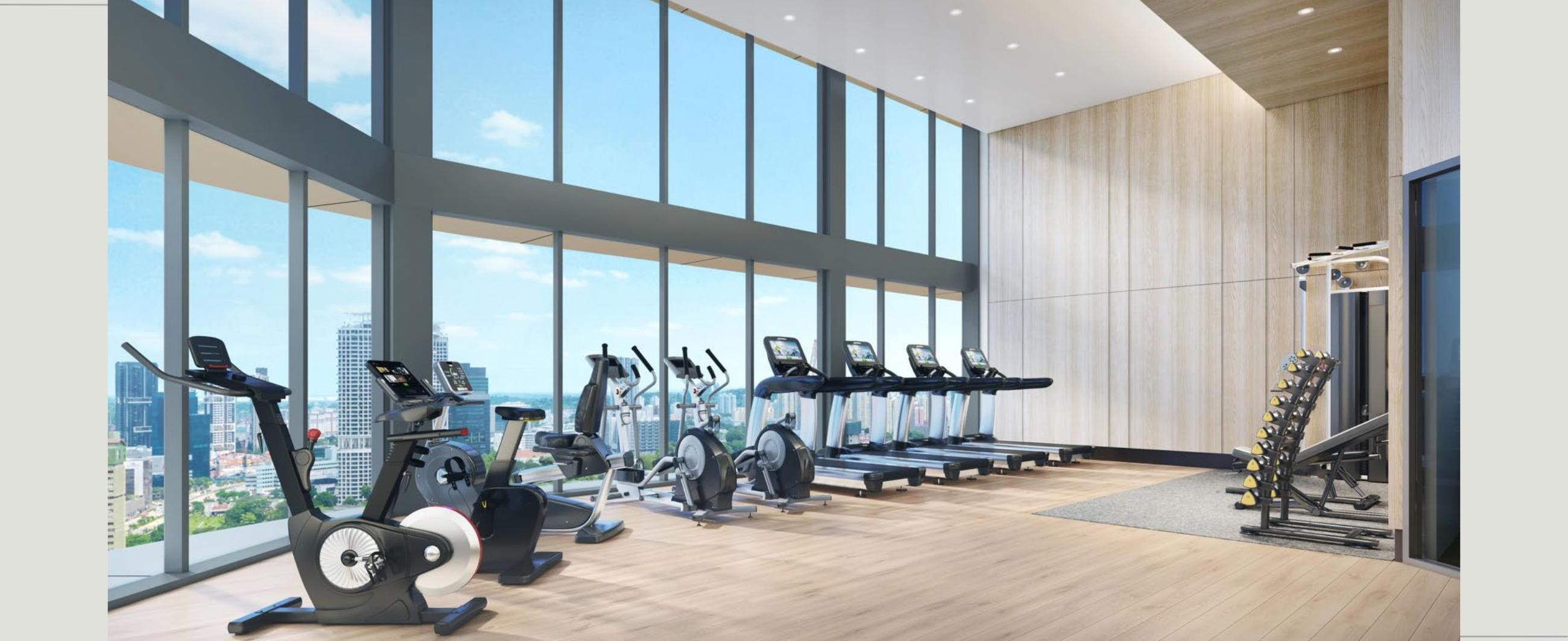 Sky gym on Level 34
